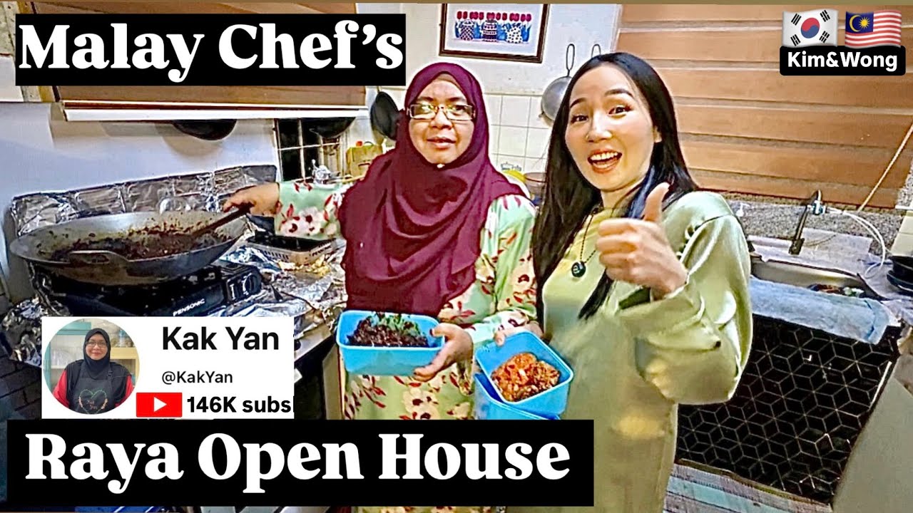 Koreans FIRST TIME at Hari Raya Open House in Malaysia DAY 1 @Kak Yan  #cultureshock #malaysia #eid