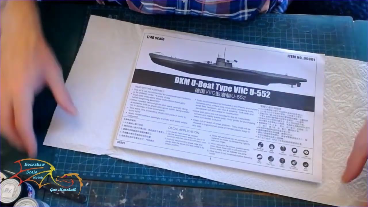 Trumpeter DKM U-Boat Type VIIC-U 552 Scale 1/48 Part 1