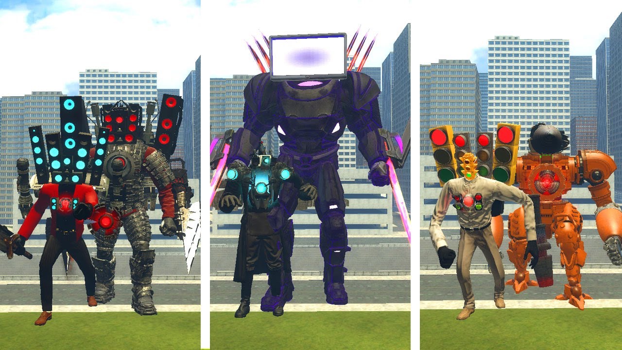 TRAFFICMAN MECHA BOSS ,FUTURE TV MAN TITAN VS ASTRO DUCHESS ,ASTRO JUGGERN AUT In Garry's Mod!