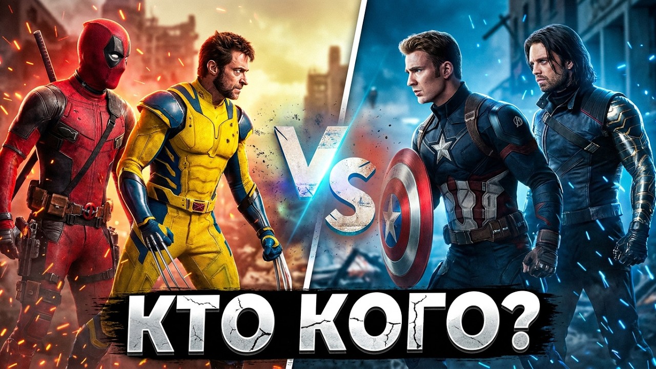 Дэдпул и Логан VS  Кэп и Баки