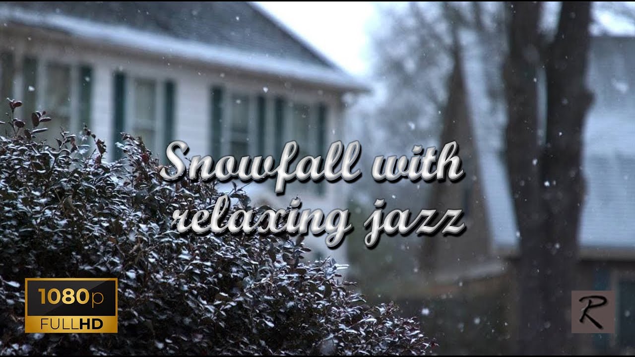Treiler of Christmas snowfall with soothing jazz | Winter jazz | Short video version | Chill