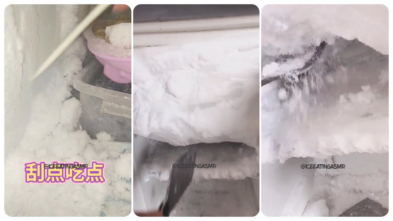 [ASMR] AWESOME ICE SCRAPING & FREEZER FROST ICE EATING VIDEOS 22 🤍🤍❄️