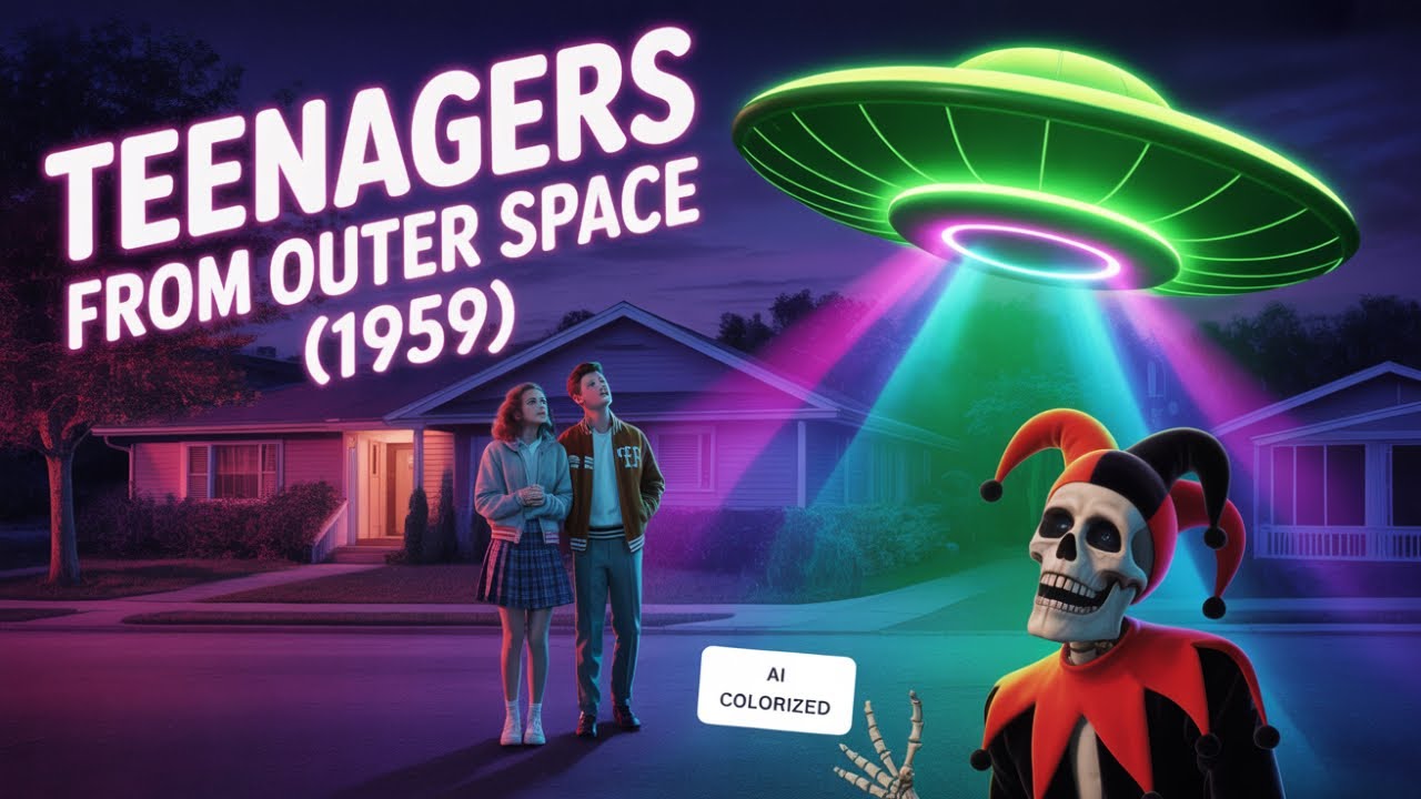 Teenagers from Outer Space (1959) — AI Colorized | Full Sci-Fi Cult Classic