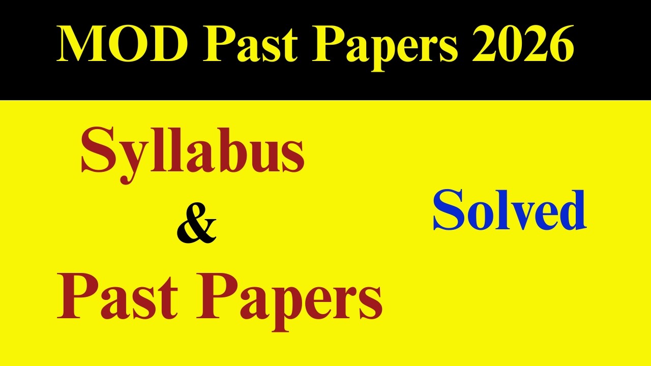 MOD Ministry of Defence Past Papers 2026 | MOD Past Papers