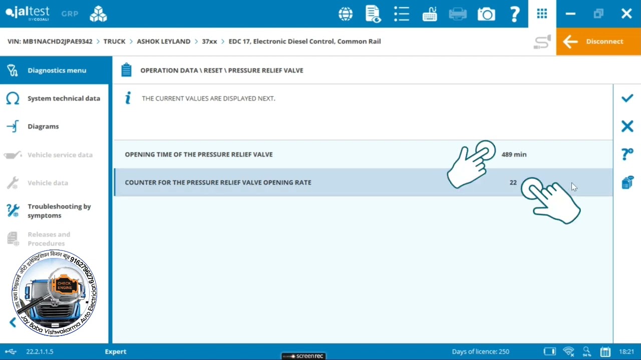 Ashok Leyland Prv Reset  Fault Code P1111