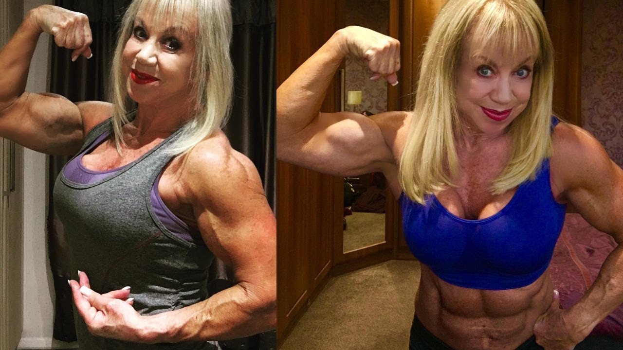 Famous 65 years young super muscular woman Kathy Sohor