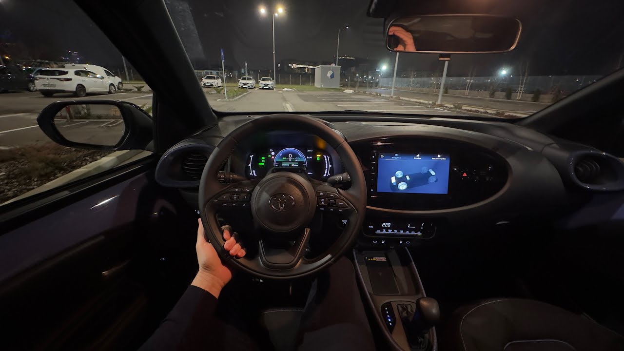 Driving Toyota Aygo X 2026 at Night - No Comment!