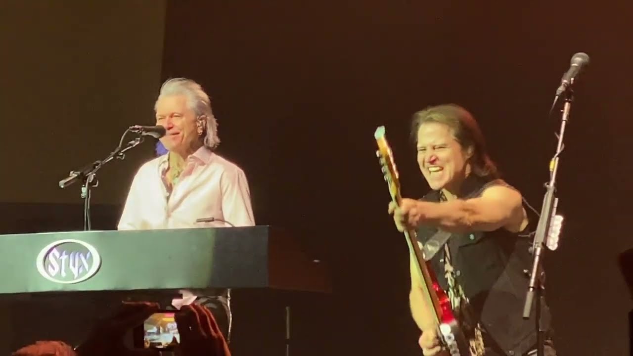Styx performing “Come Sail Away” live at the Grand Casino in Shawnee, OK, December 5, 2025.