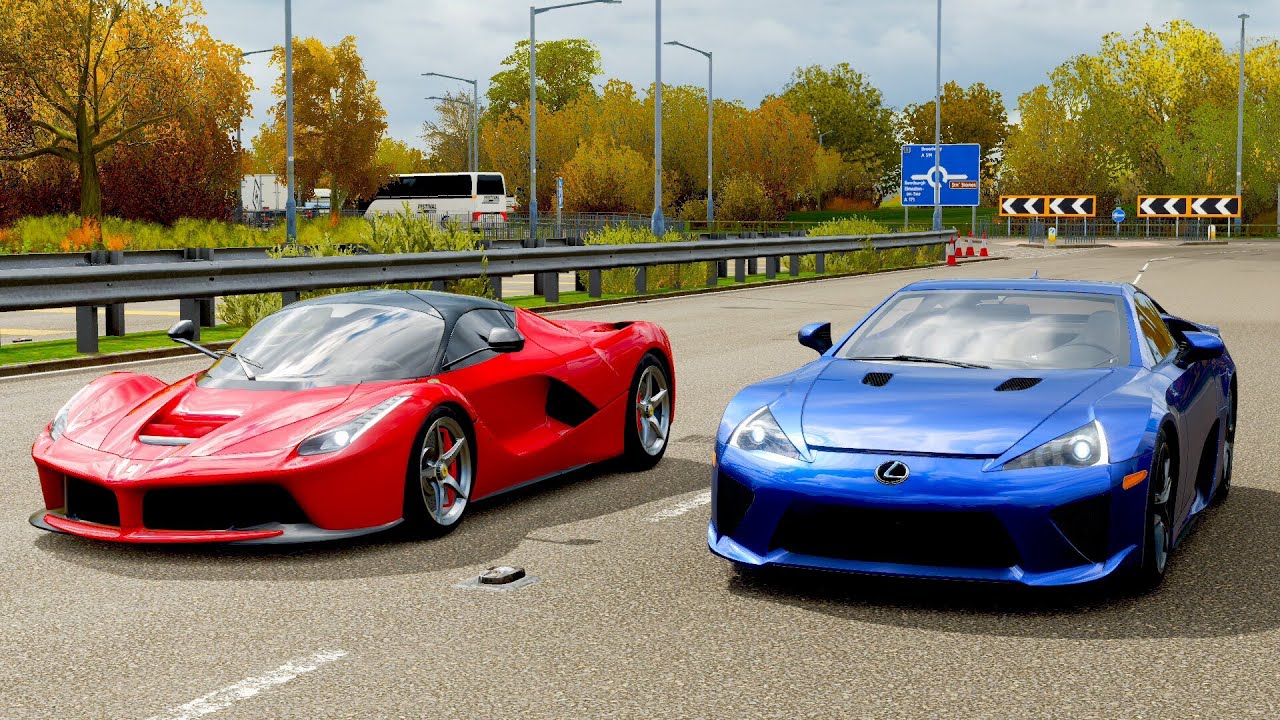 Forza Horizon 4 Drag race: Ferrari LaFerrari vs Lexus LFA Twin-Turbo