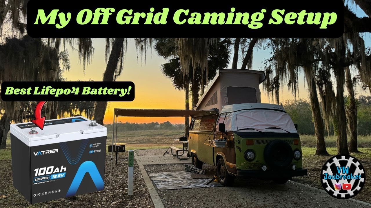 Secret to Living Off-Grid in a VW Bus  - Vatrer Batteries For The Win