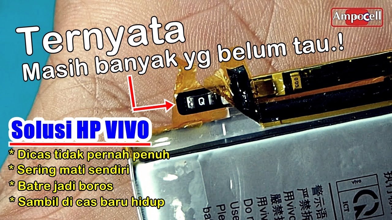 Rahasia tukang service memperbaiki Batre HP VIVO yg rusak tanpa ganti batre.!