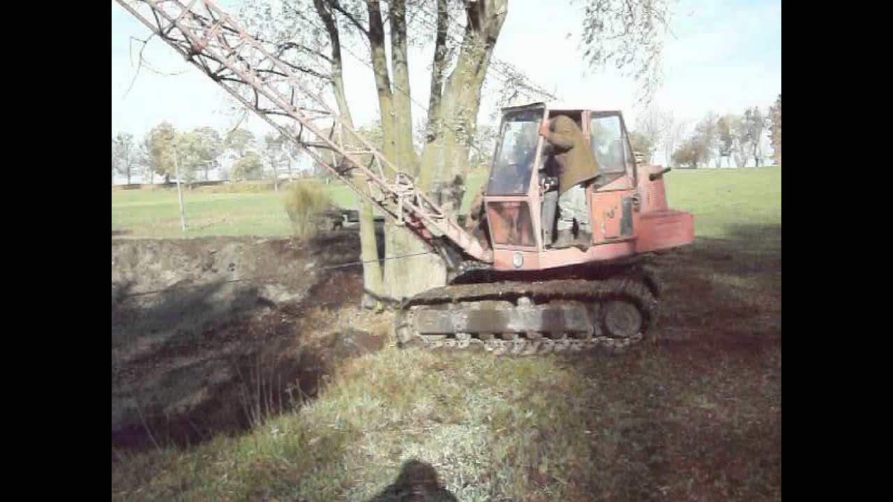 Koparka Linowa K415 czyszczenie stawu