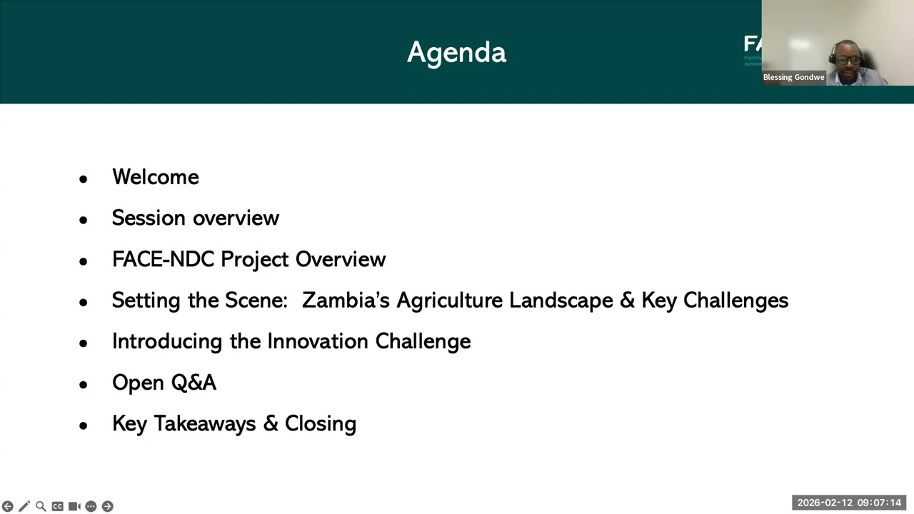 FACENDC Webinar Session 4:Turning Zambia's Agricultural Challenges into Green Business Opportunities