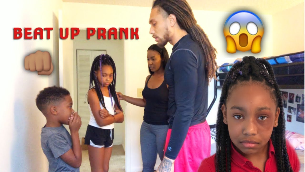 AHVI GOT BEAT UP PRANK ON DAD!!! *GETS HEATED*