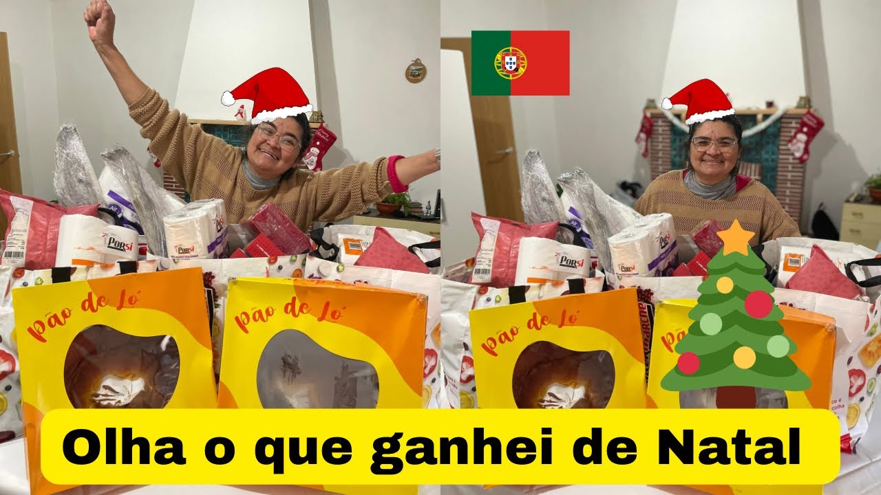 Minha cesta de NATAL que ganhei do trabalho 🇵🇹￼￼