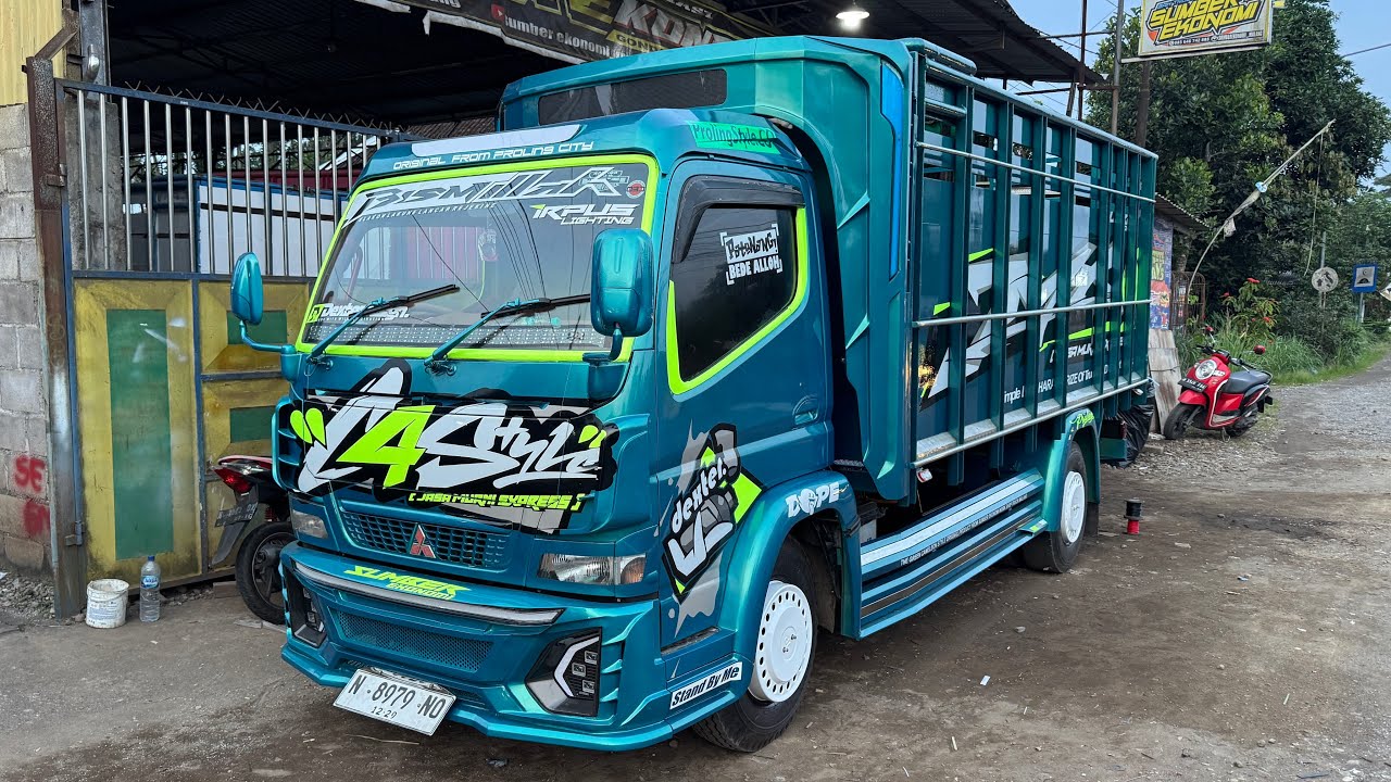 Modifikasi truk canter style jetbus 5 kombinasi herex style by sumber ekonomi malang