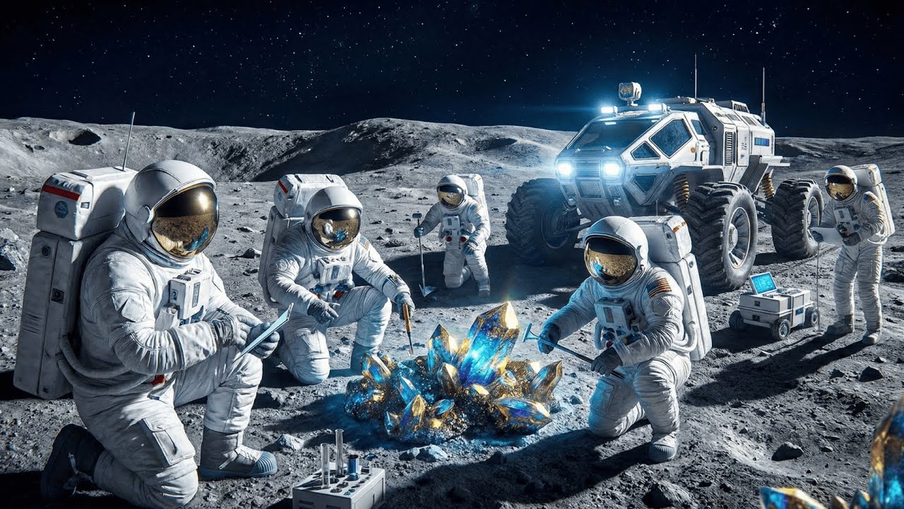 NASA Mining $852 Billion Minerals From the Moon (IMAX AI Simulation)