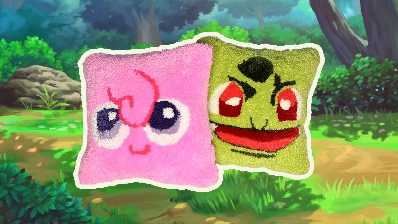 Тафтинговая подушка для ковров Jigglypuff & Bulbasaur