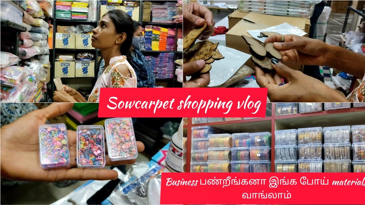 Sowcarpet shopping vlog/ Business பண்றதுக்கு தேவையான materials இங்க வாங்கலாம்/ Aarthi Vlogs/