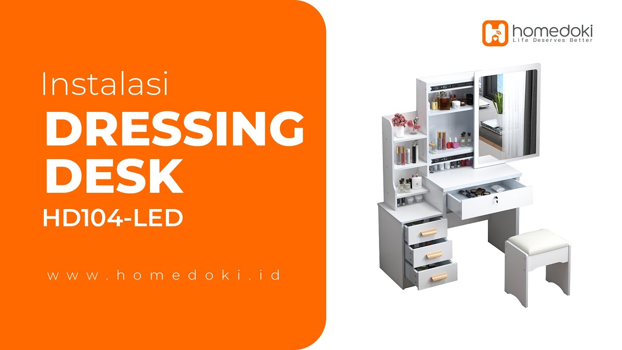 Pemasangan HD104-LED Meja Rias