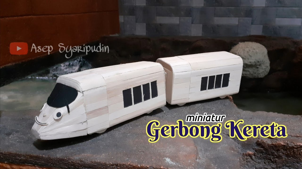 Miniatur Gerbong Kereta dari Stik Es Krim