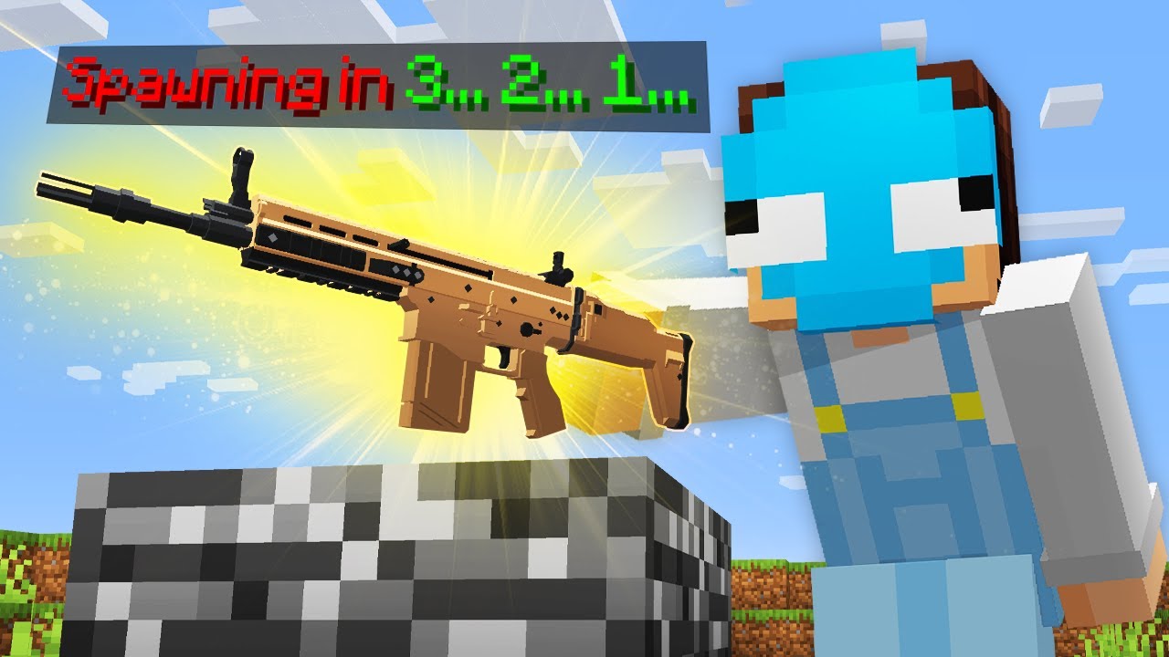 Minecraft, But GUNS Spawn Every Minute...