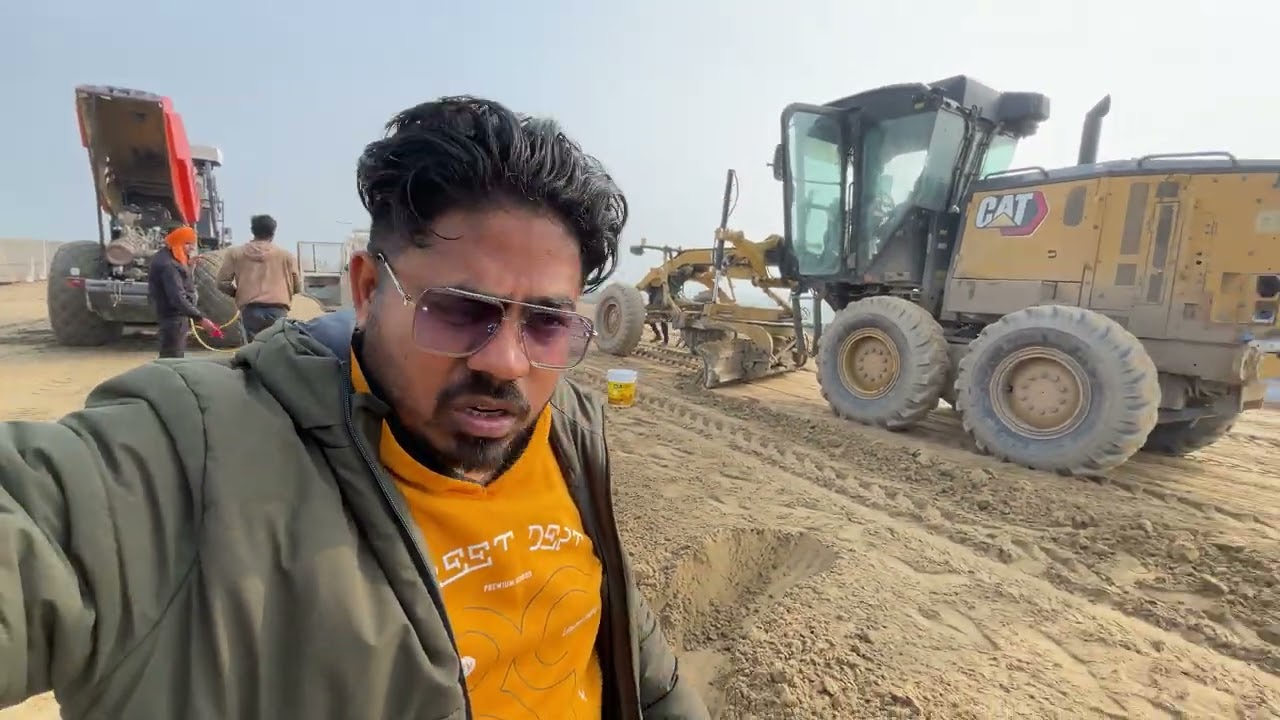 Daily maintenance at machinery, Uria filling at Motor grader , Detail of uria add blue 