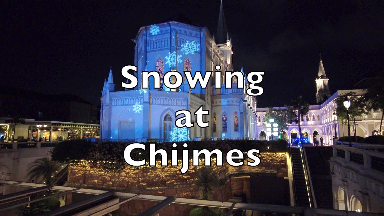Chijmes Christmas Night Scene - Singapore Scene 4K #Singapore #4K