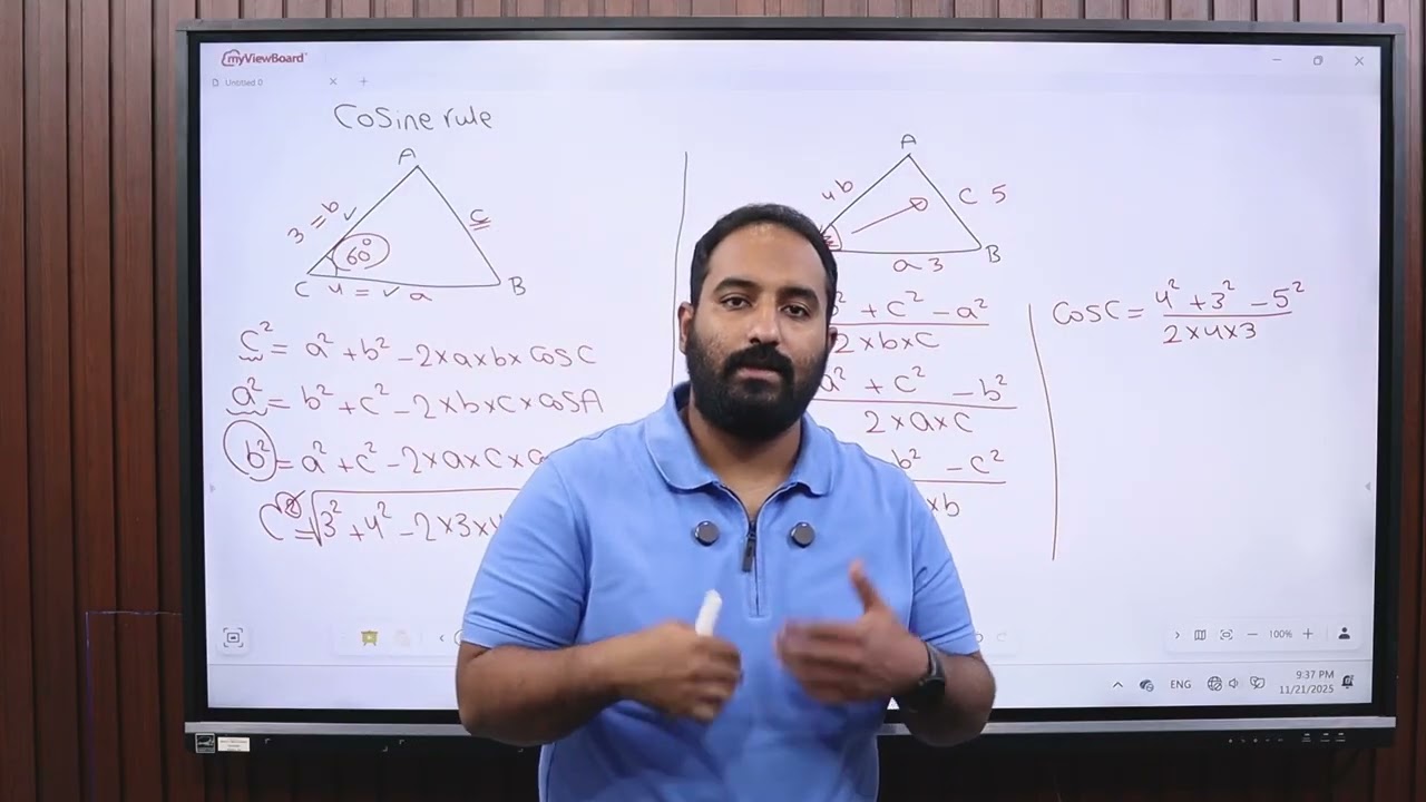 Moasser Exercise (21) II Pure II Secondary (2) [ Solution of triangle ] ''2026'' II Hussam Mwafy