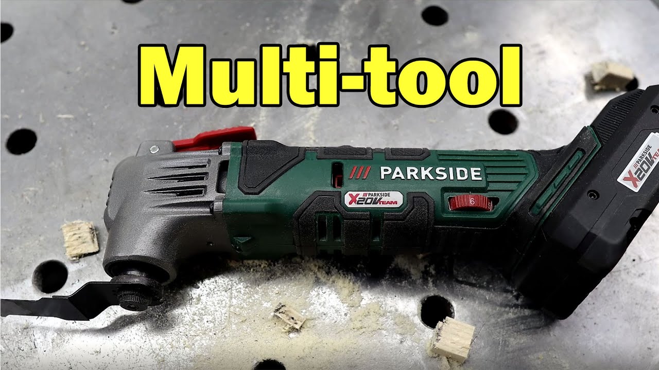 De Parkside Accu-multitool 20V van de Lidl unboxing en eerste indruk van de machine