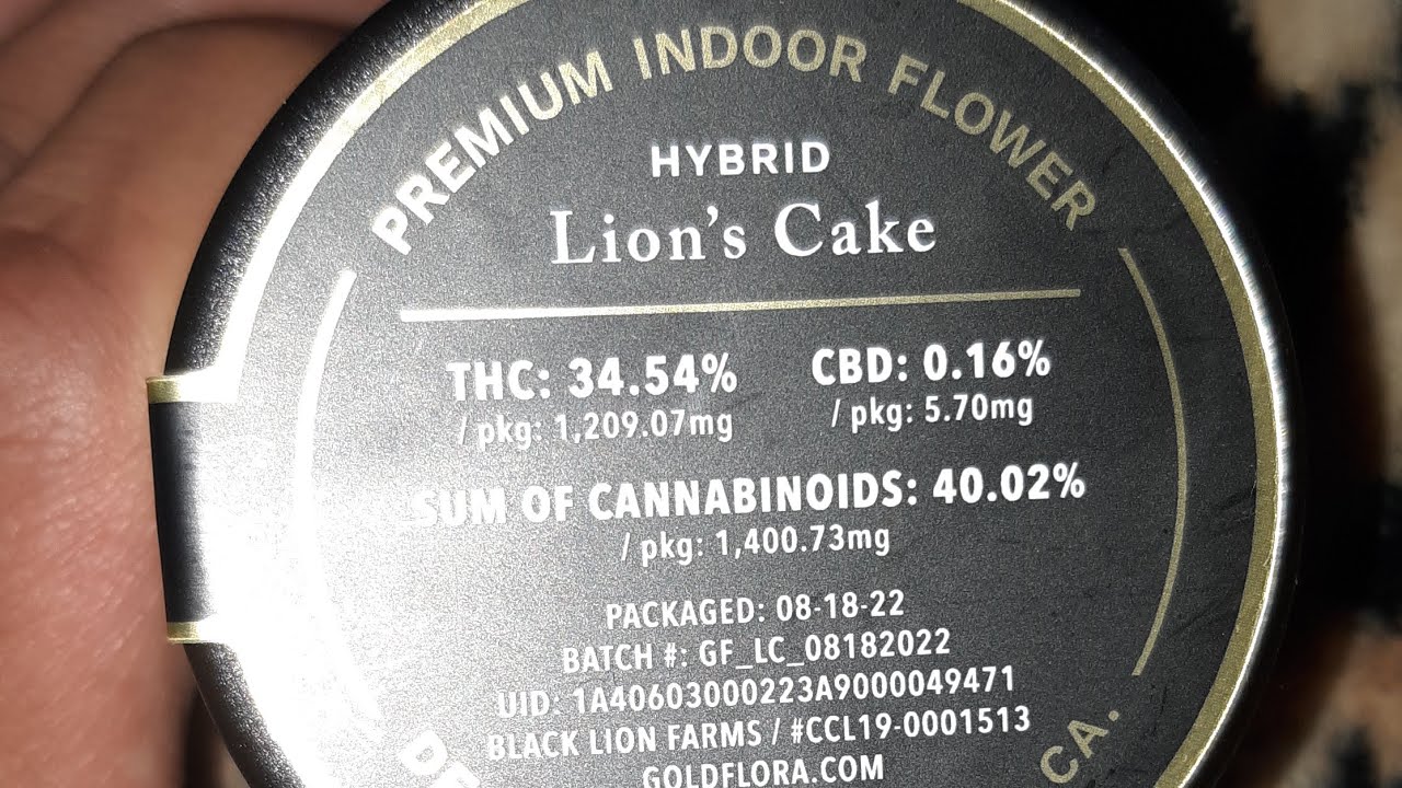 strain review gold flora lion's cake