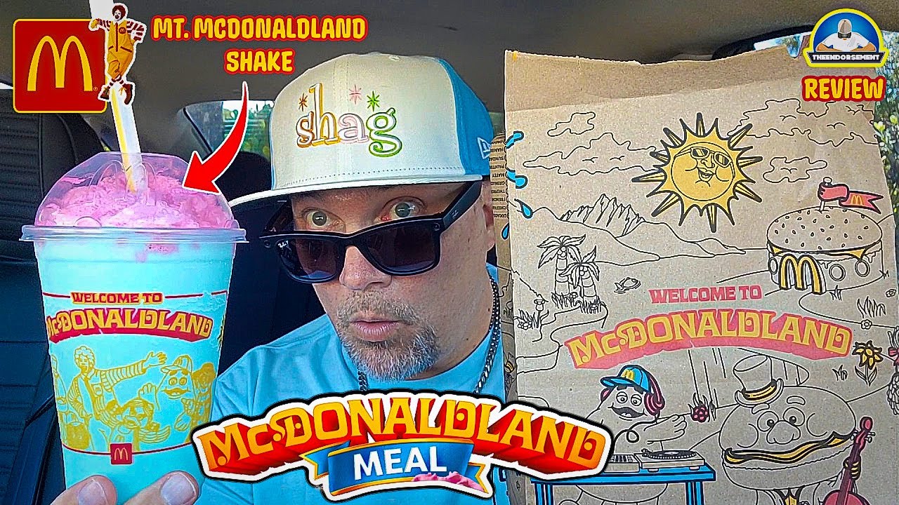 McDonald's® McDonaldland Meal Review! 🤡🍔🥤 | Mt. McDonaldland Shake 🌋 & Toy Reveal! | theendorsement