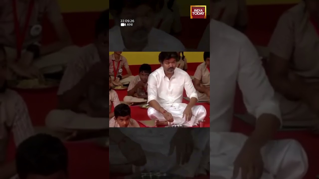 Tamil Nadu CM Vijay Serves Breakfast, Eats With Schoolchildren In Chennai #tamilnadu #cmvijay
