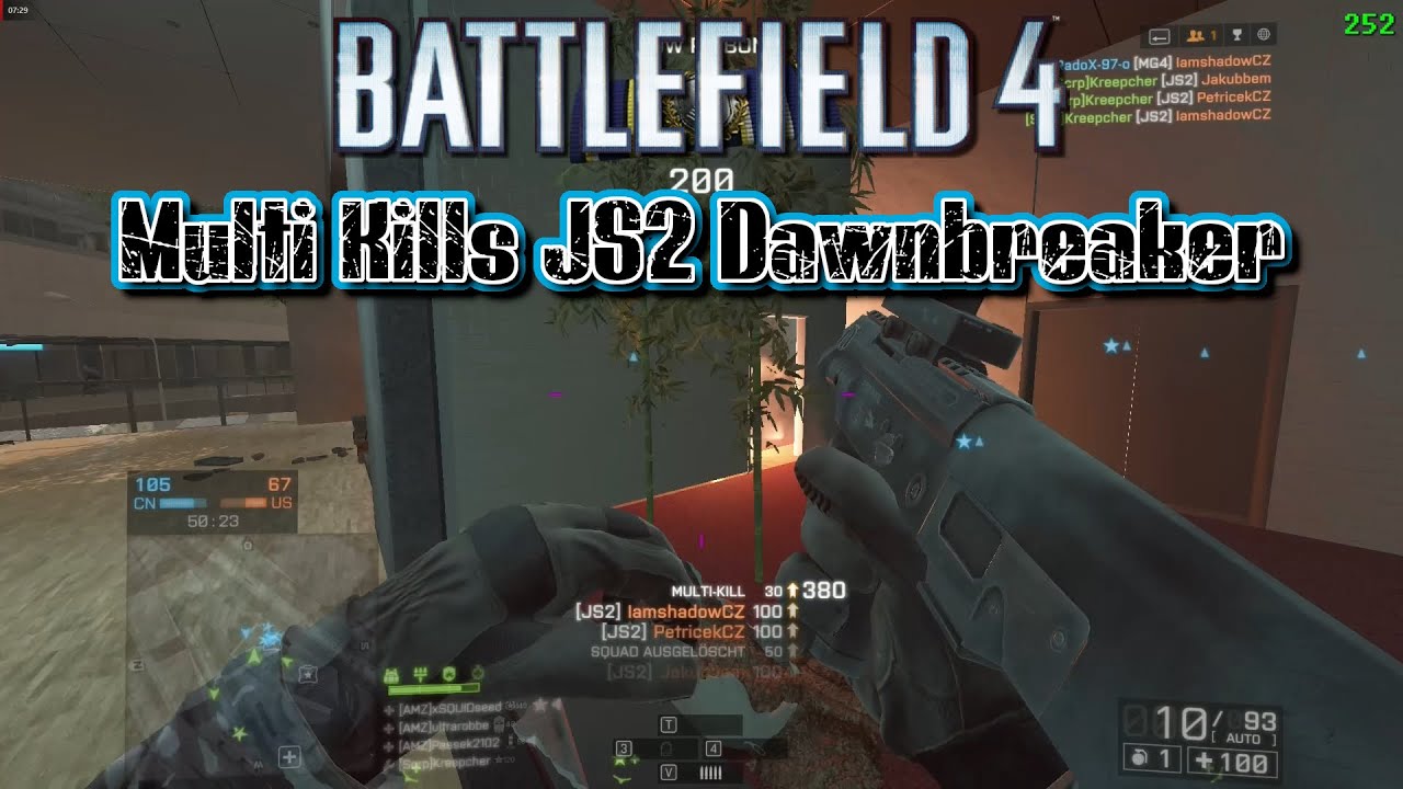 Multi Kills JS2 Gameplay Dawnbreaker Battlefield 4