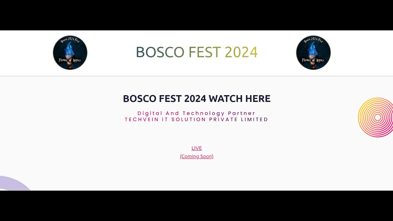 BOSCO FEST 2024, AUDITORIUM HALL