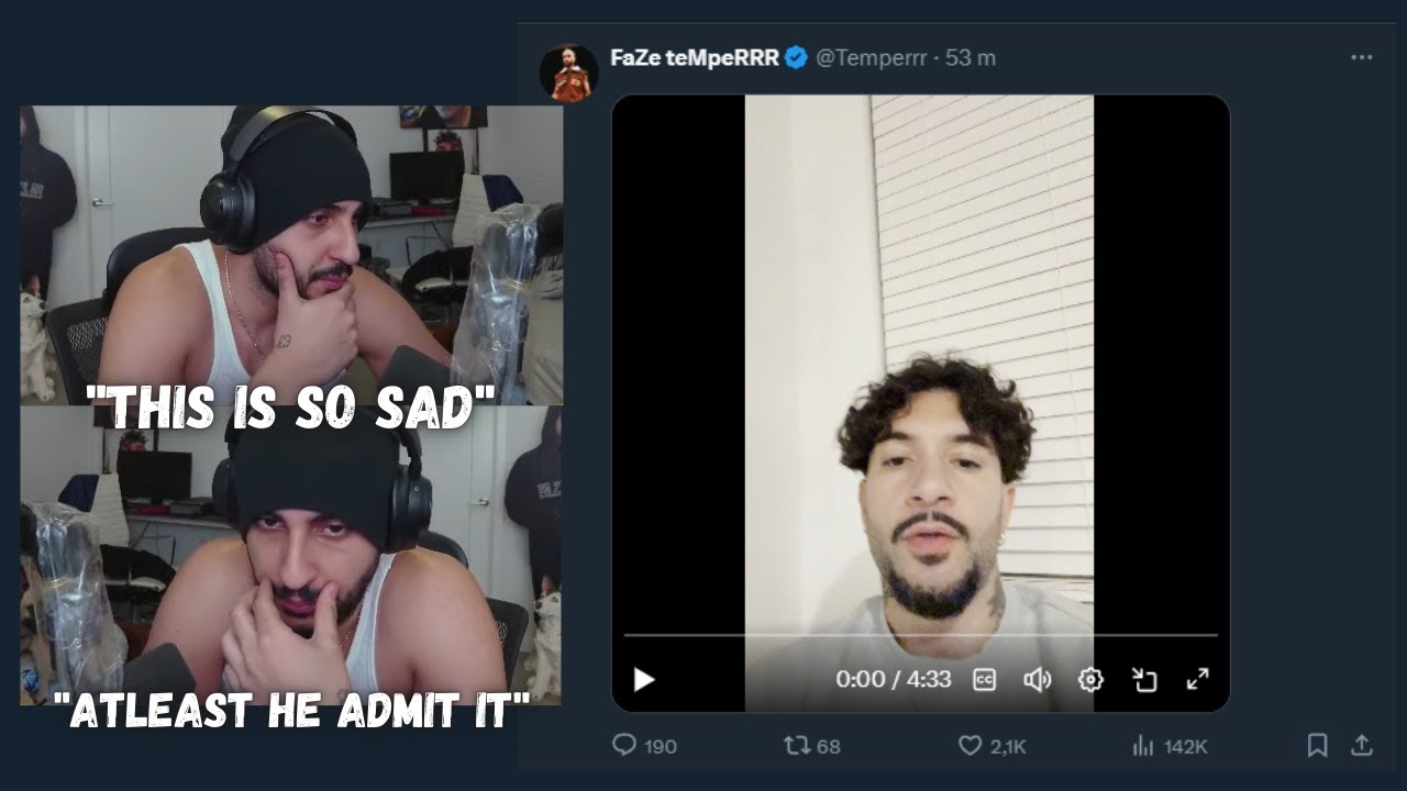 FaZe Rain Reacts to FaZe teMpeRRR ADMITTING His ACUSSATION..