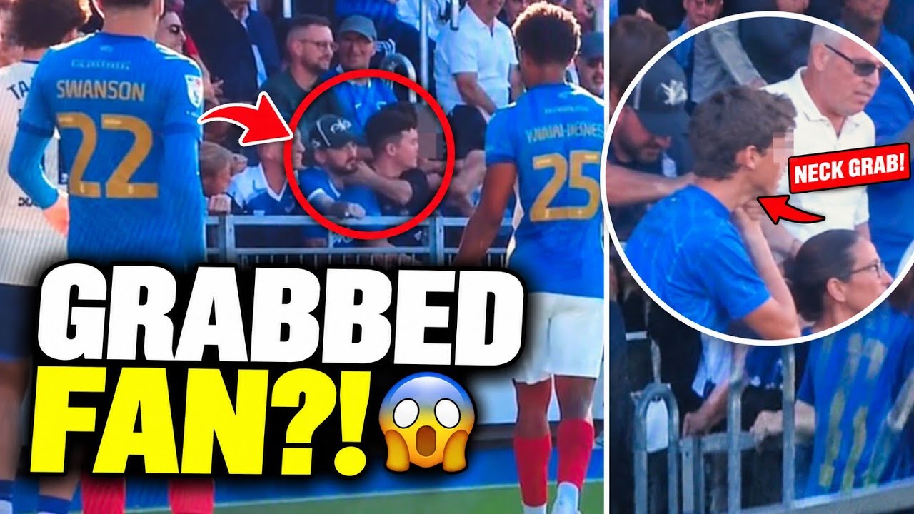 🚨 Cardiff Defender Grabs Young Fan by the Neck During Portsmouth Match 😳⚽