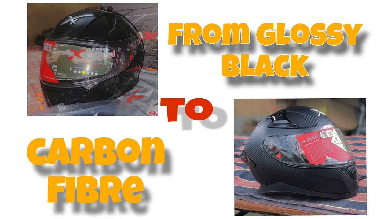AXOR apex black helmet wrapped into carbon fibre😍😍best looking helmet 💯💯