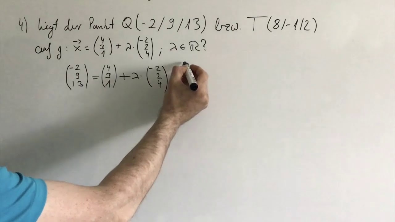 Analytische Geometrie Vektorrechnung Geradengleichung Typische Aufgaben Übung Mathenachhilfe