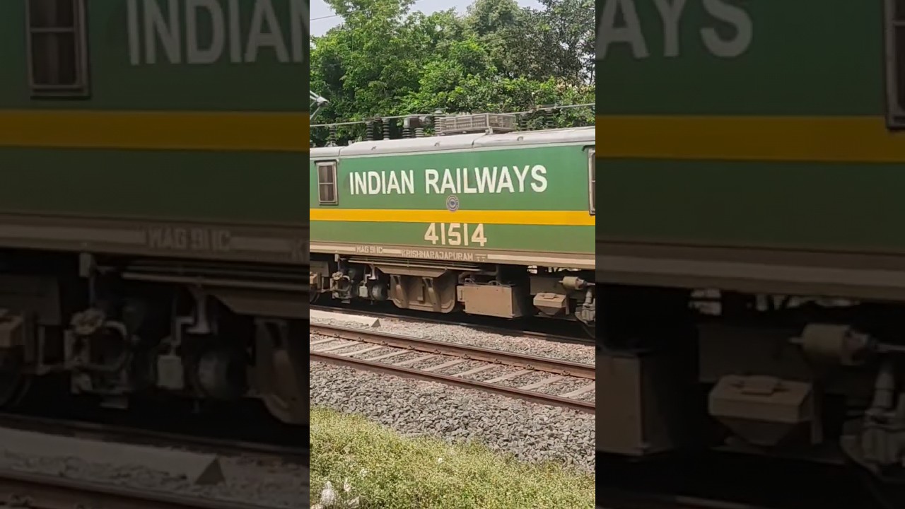 KJM WAG-9HC #41514 Palindrome With Army Flatbed Towards Chennai #viral #indianrailways #train