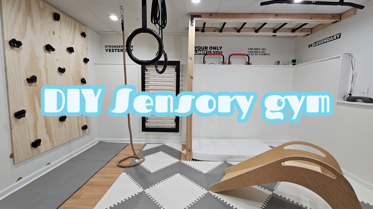 DIY kids' indoor sensory playground gym