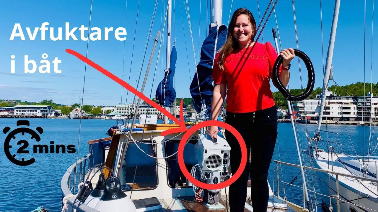 Avfuktare i b&aring;t. Sorptionsavfukatre Arida Pro S12 monterad i b&aring;ten. Torr b&aring;t!