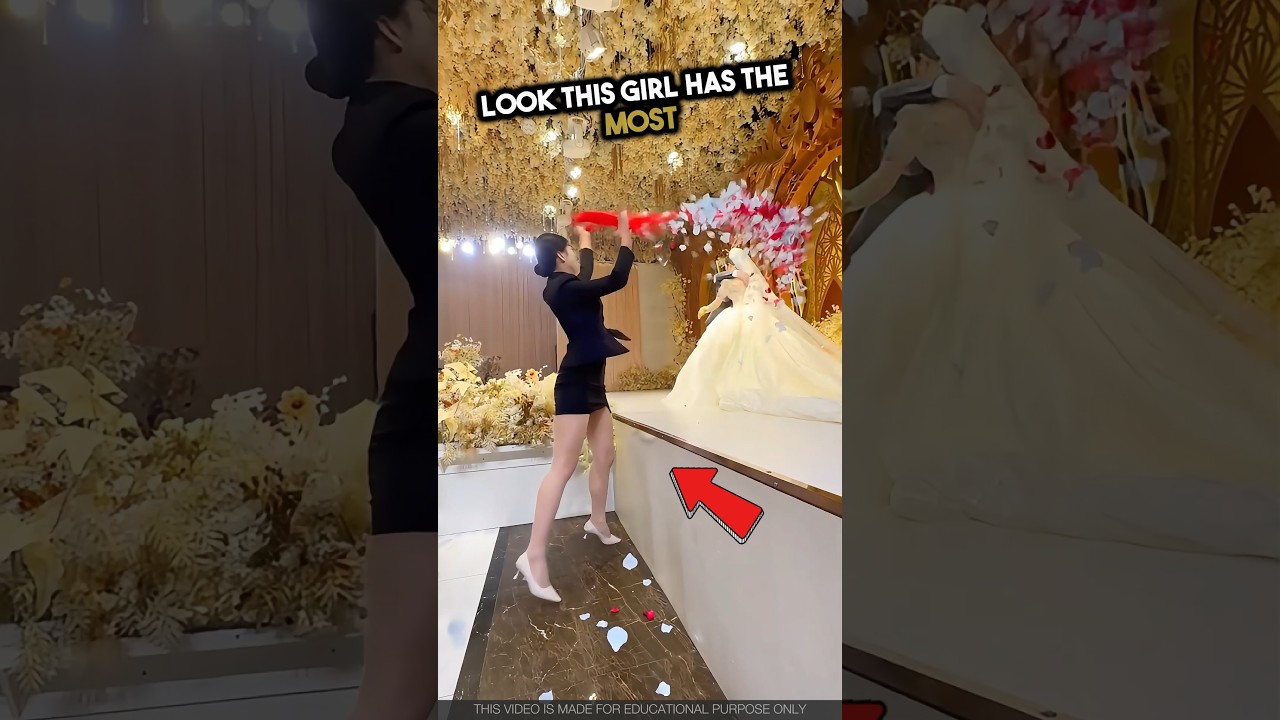 This Girl Has The Most Beautiful Job Throwing Flowers At Weddings