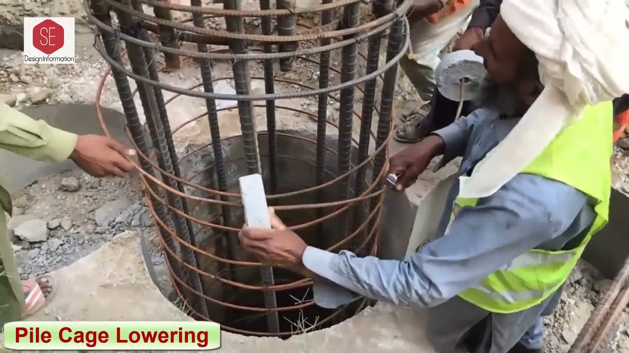 Deep Foundations Piles ,Drilling , Cage Lowering , Tremie Pipe Complete Process.