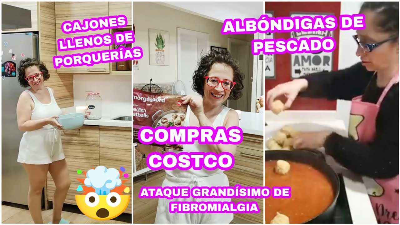 Compras Costco 🛒limpiando la porquería de mis cajones🧽ataque de fibromialgia🤯albóndigas de pescado🍲