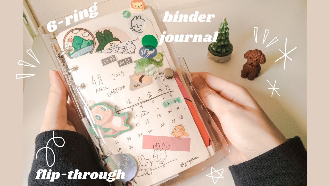 6 ring binder journal flip through | kpop journal flip through | transparent diary | sheennoh