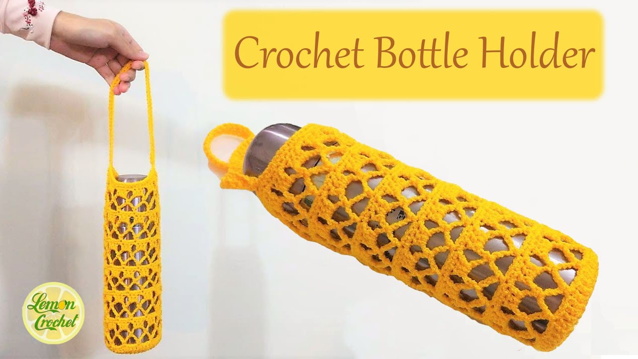 How to Crochet Bottle Holder | Crochet Tutorial | Lemon Crochet🍋