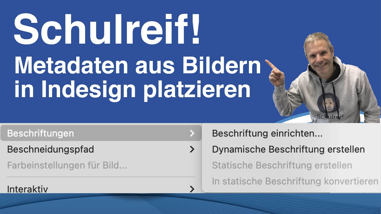 Metadaten aus Bildern auslesen und als dynamische Beschriftung in Indesign platzieren