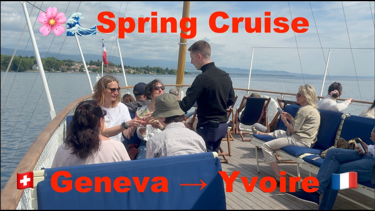 🇨🇭 Spring Boat Cruise from Geneva to Yvoire 🇫🇷 | Mont Blanc, Eaux Vives, Versoix, Nyon & More!
