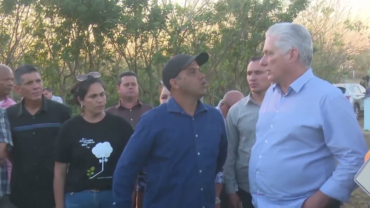 Recorrido del presidente cubano Miguel Díaz-Canel Bermúdez por el municipio de Fomento